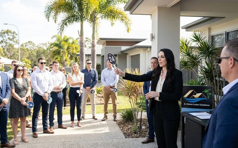 Auction bidding scene